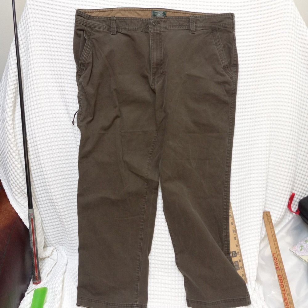 G.H. Bass For Hard Service Canvas Terrain Stretch Zip Pocket Pants 42X30 Brown